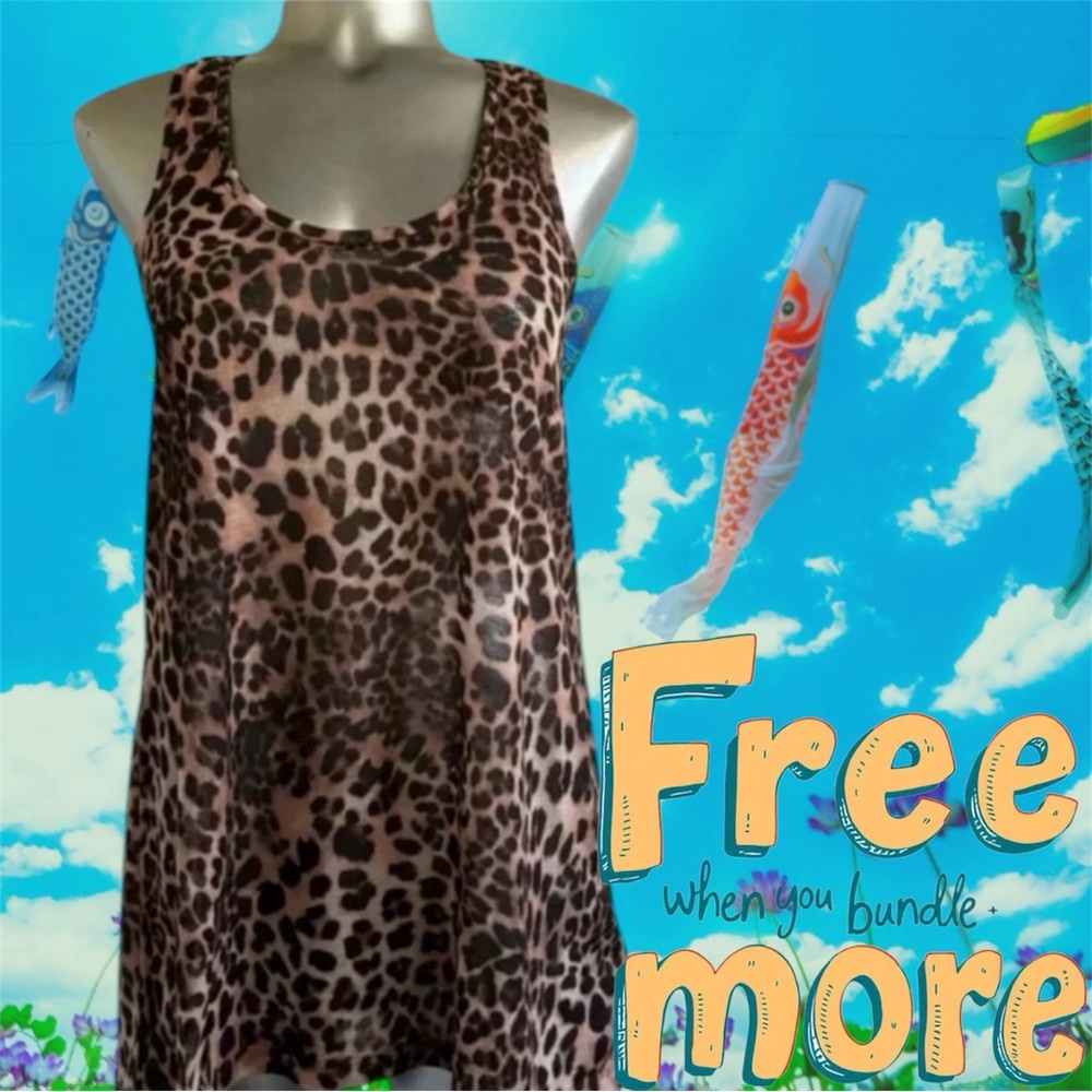 Free ✅Leopard Print Sleeveless Top